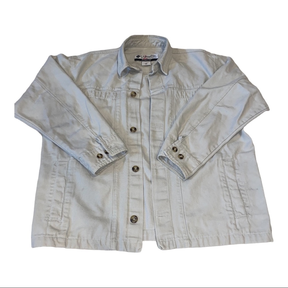 Cream Columbia Canvas Work Jacket